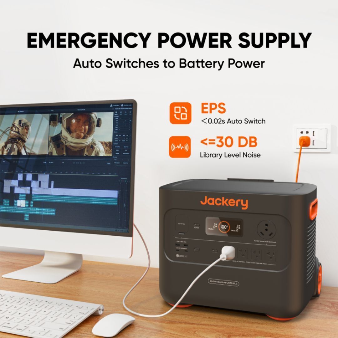 Jackery - 2x Explorer 2000 Plus Portable Power Stations with Jackery Connector
