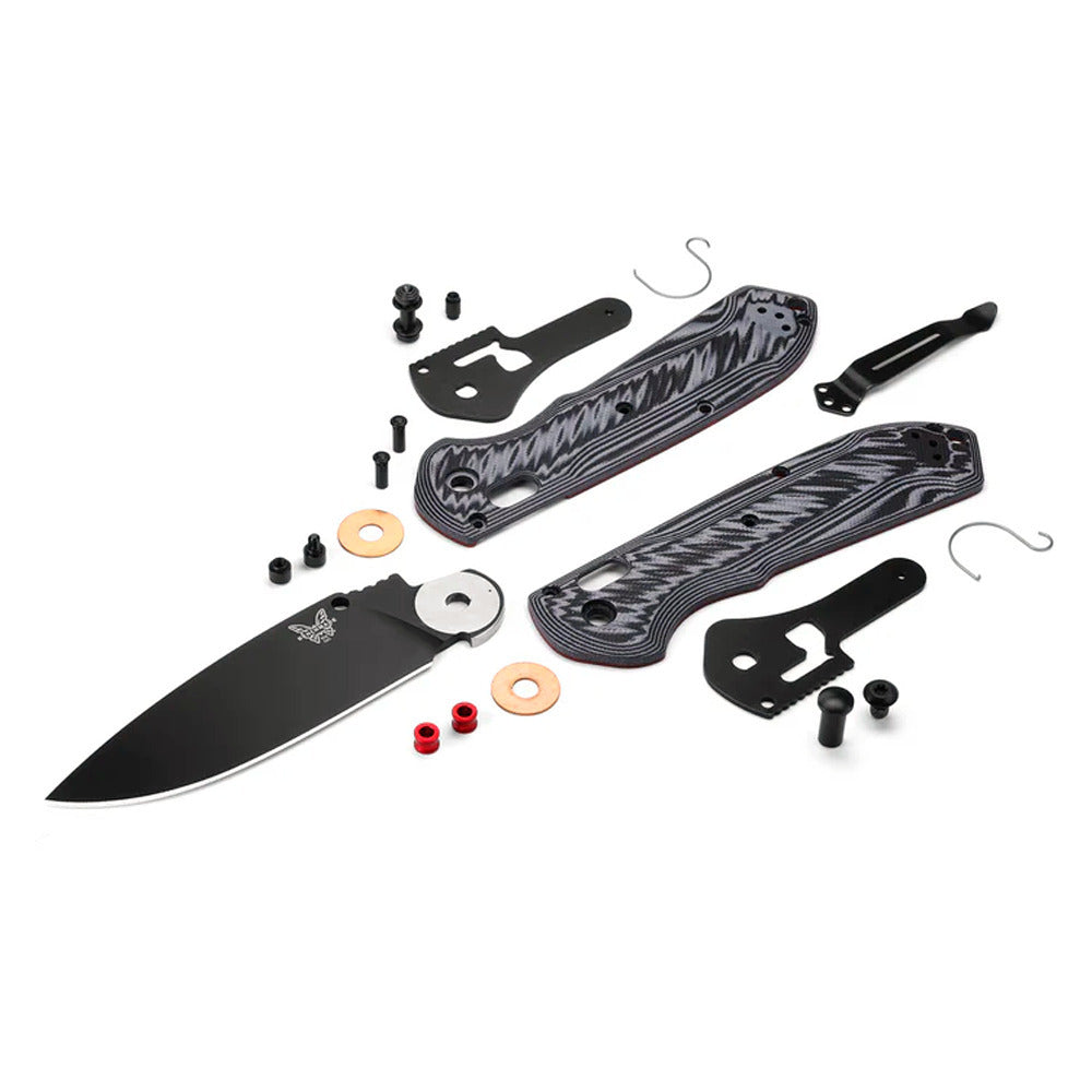 Benchmade 560BK-1 Freek Folding Knife (CPM Steel Blade/ Black/Red G10 Handle)