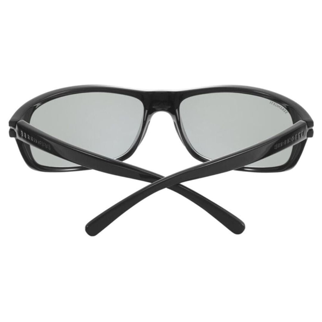 Serengeti Bormio Oval Sunglasses, Shiny Black, Large