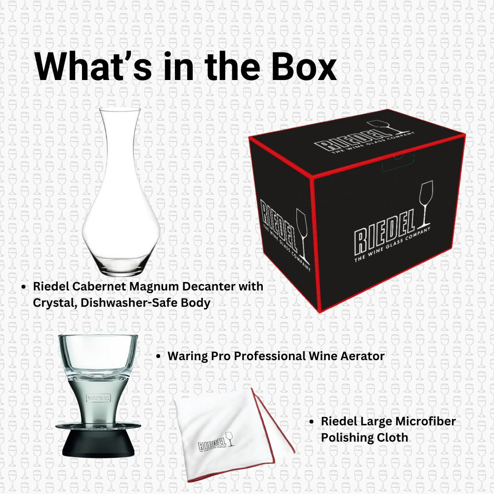 Riedel Cabernet Magnum Decanter Bundle with Pro Professional Wine Aerator Bundle