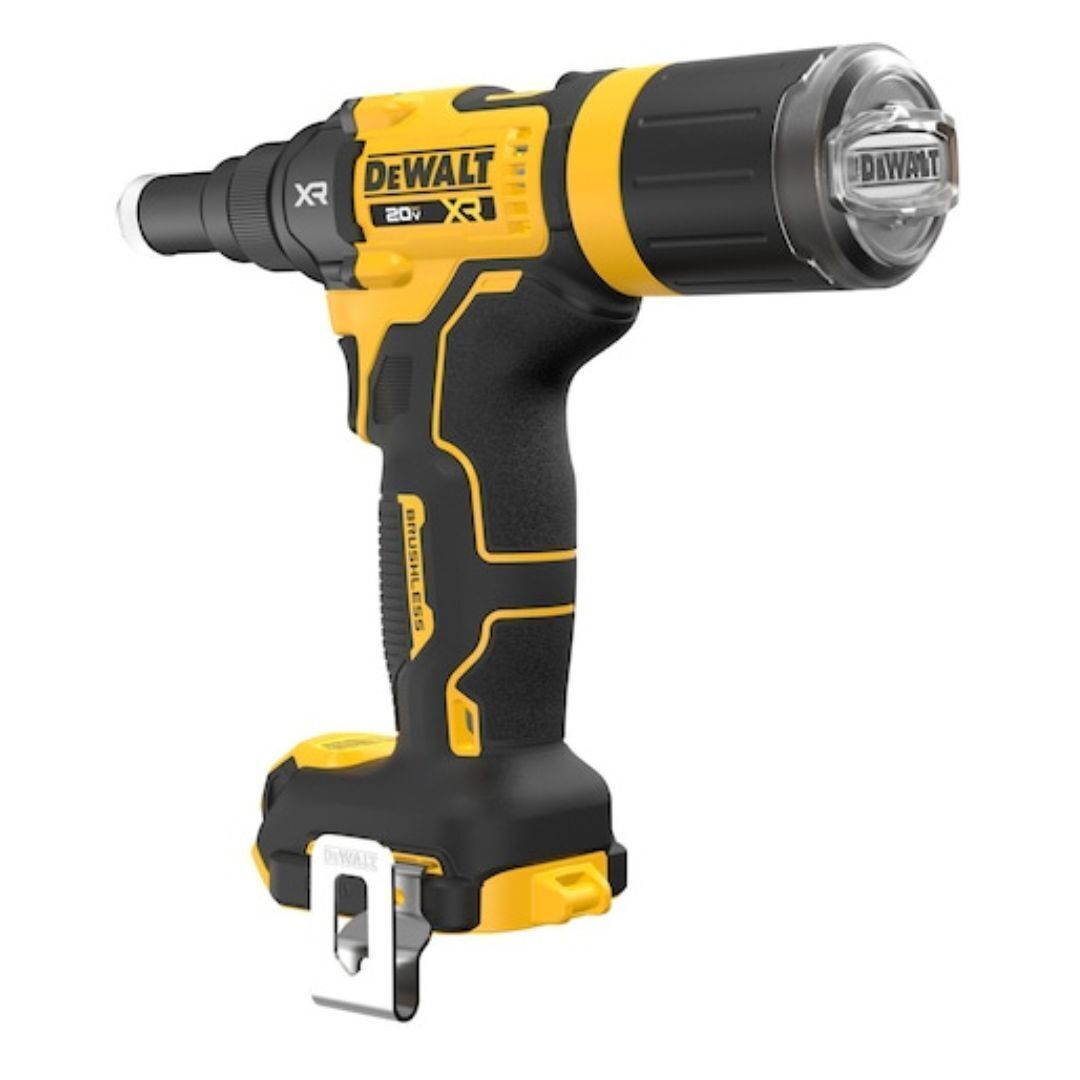 DeWalt 20V MAX XR Cordless 3/16-Inch Rivet Tool with On-Board Mandrel Collector (Black and Yellow)