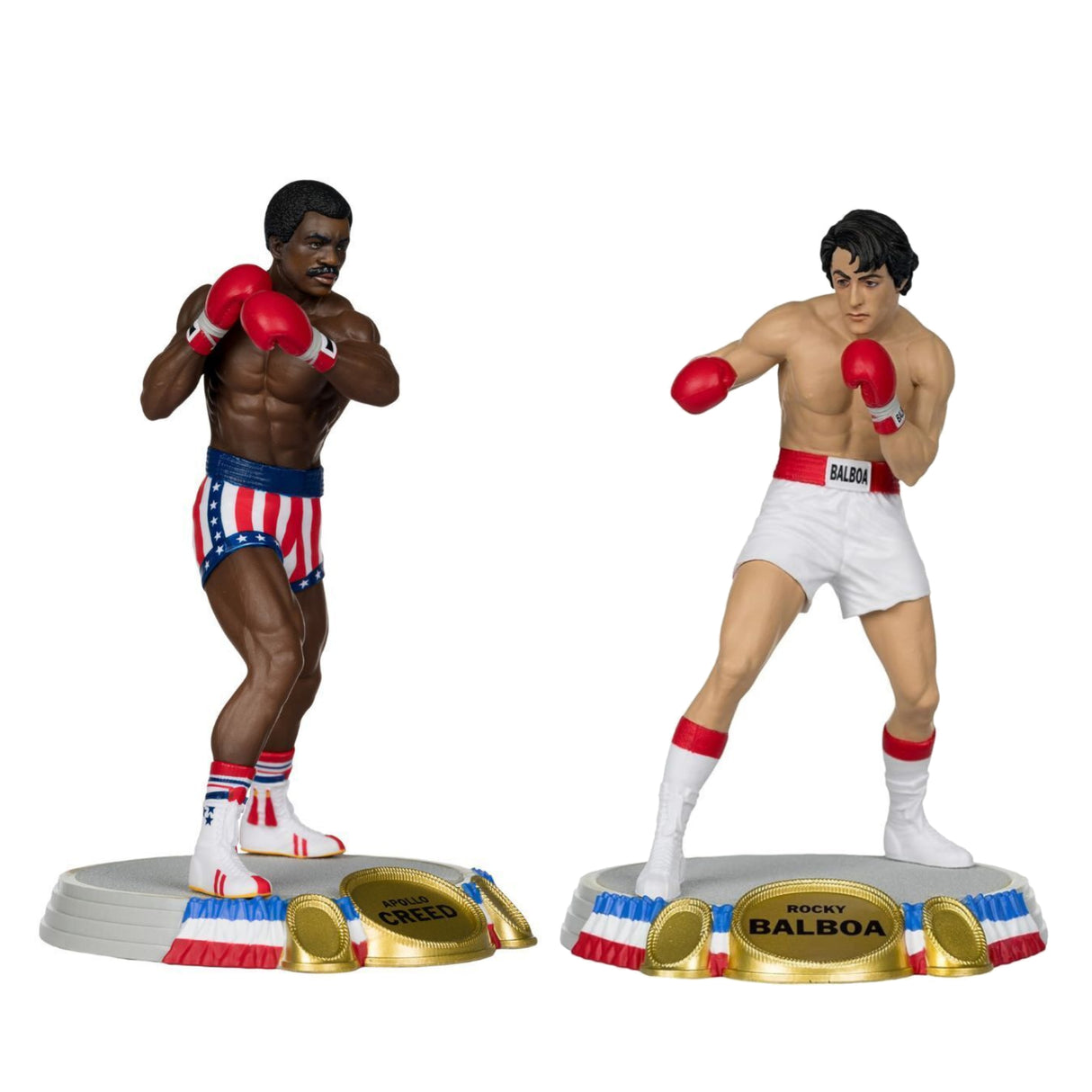 McFarlane Toys Movie Maniacs Rocky Balboa 6 Inch Posed Action Figure Bundle