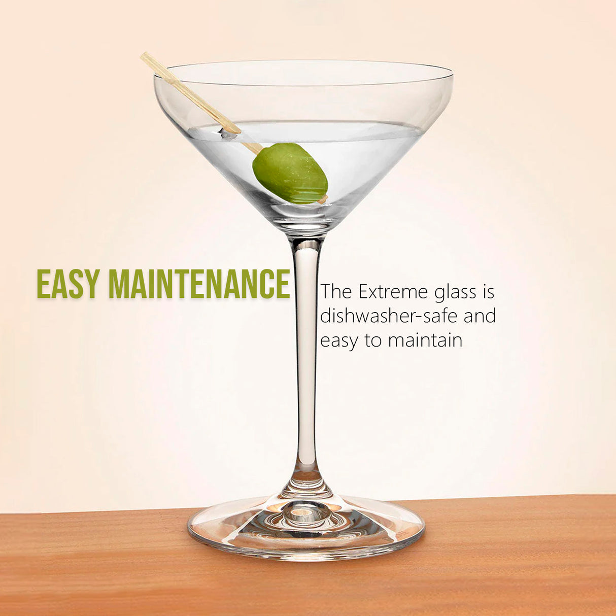 Riedel Vinum Martini Glass (6-Pack) with Microfiber Polishing Cloth