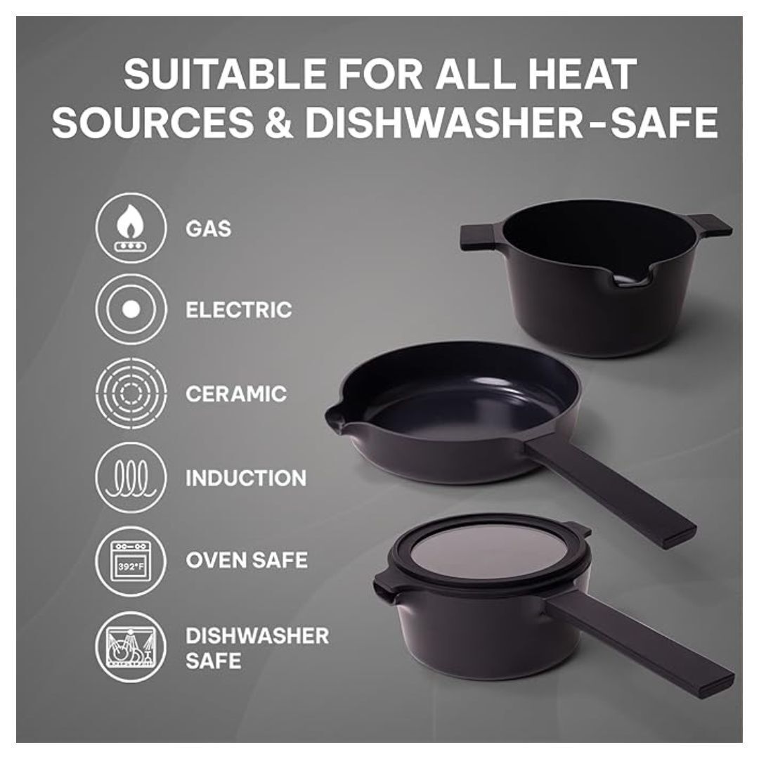 5 in 1 set - Size 8.7' - Black