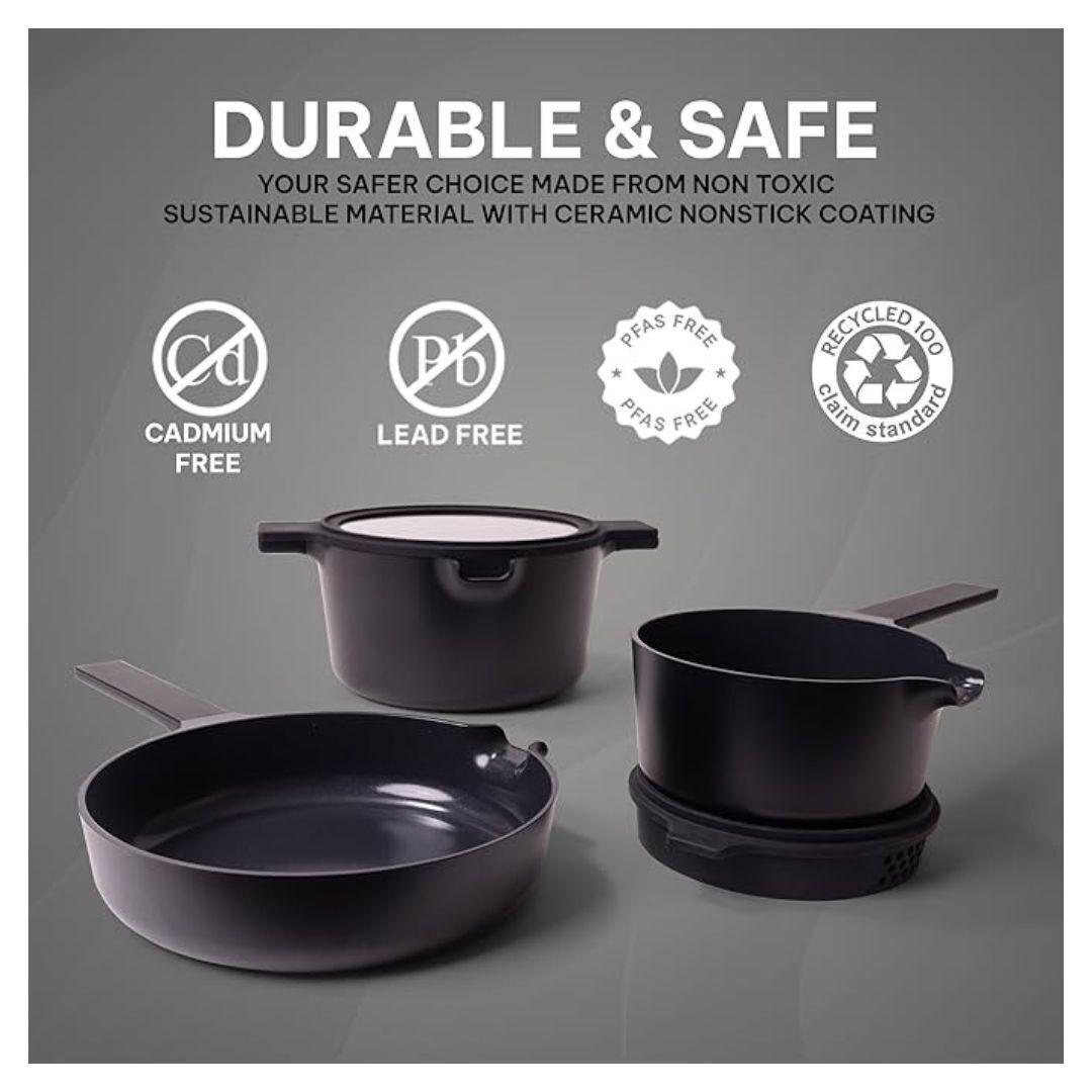 5 in 1 set - Size 8.7' - Black