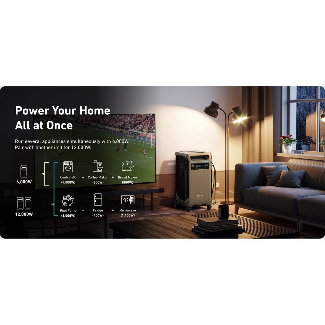 Anker SOLIX F3800 + Expansion Battery - 7680Wh | 6000W