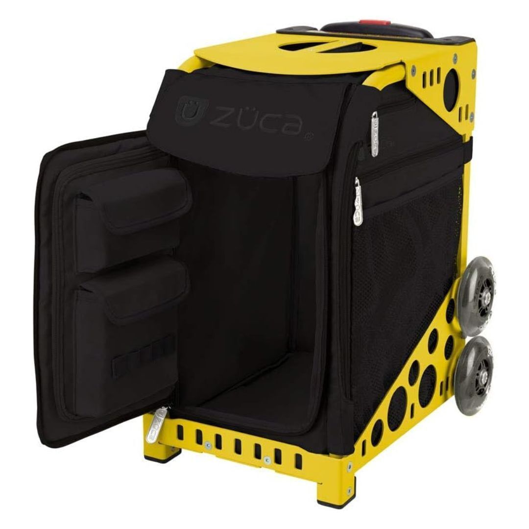 ZUCA Stealth Insert Bag and Yellow Frame with Flashing Wheels