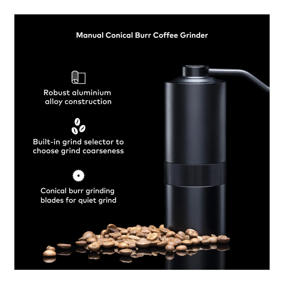 CW-HCG ChefWave Aluminum Alloy Manual Conical Burr Coffee Grinder Bundle