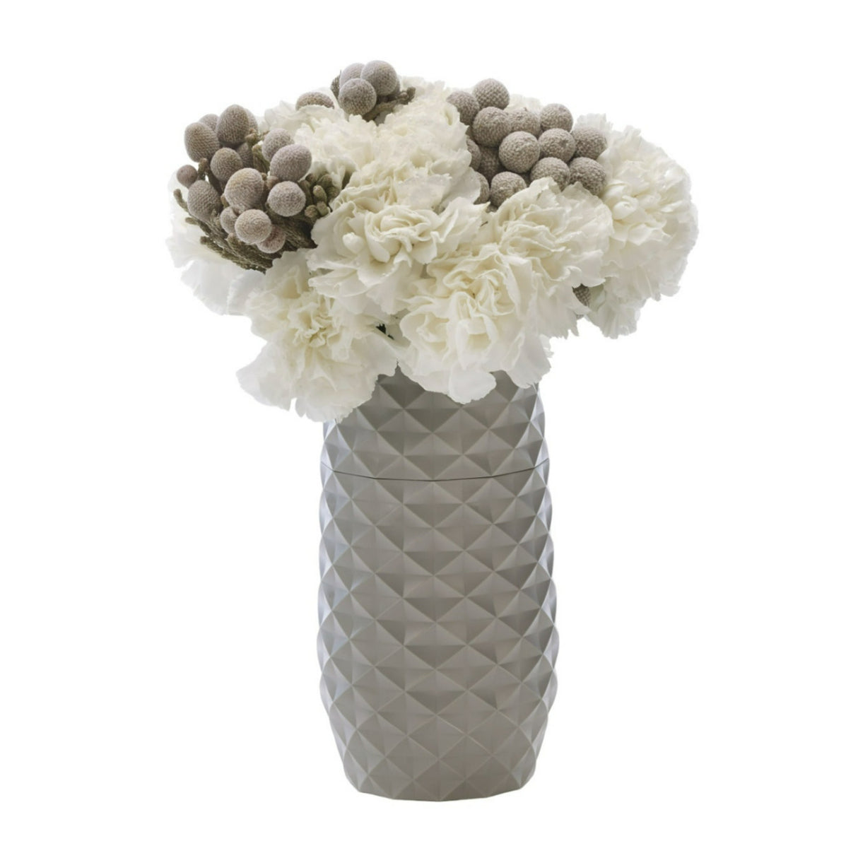 Amaranth 10-Inch Floral Care Impact Resistant Smarter Vase (Cool Gray Diamond)