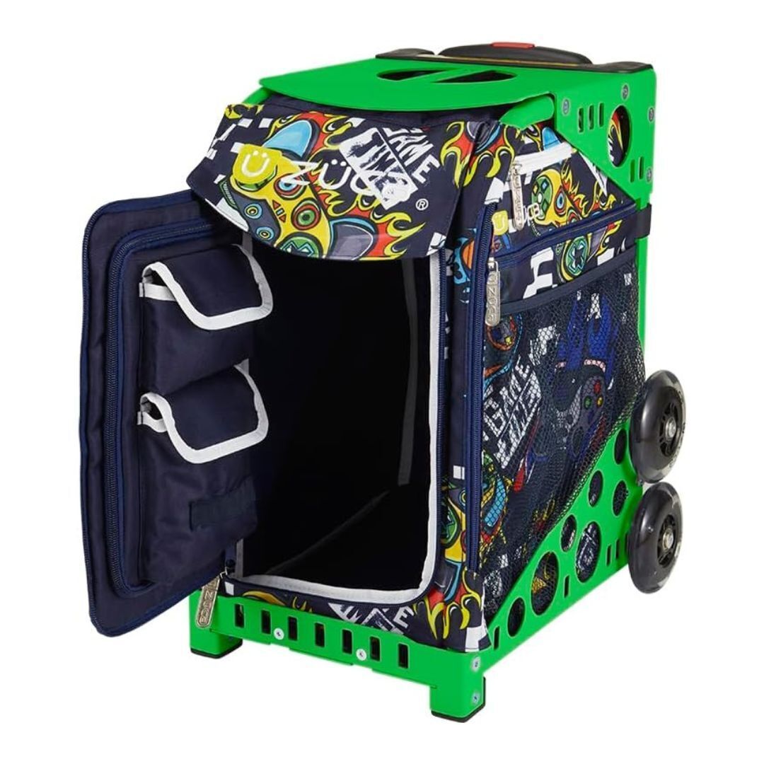 Zuca Green Sport Frame with Removable Insert Gaming Bags and Lunchbox Bundle