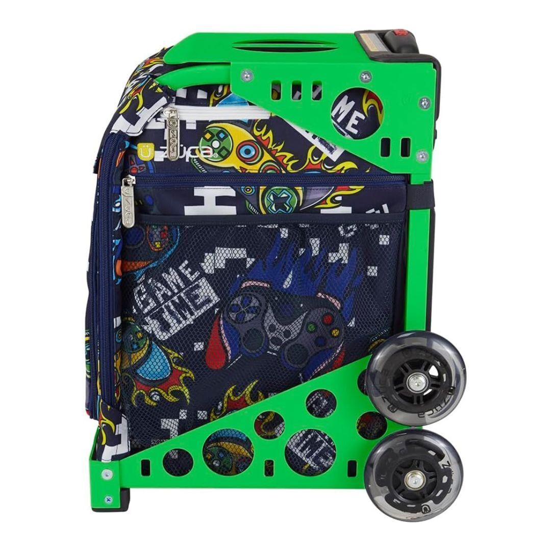 Zuca Green Sport Frame with Removable Insert Gaming Bags and Lunchbox Bundle