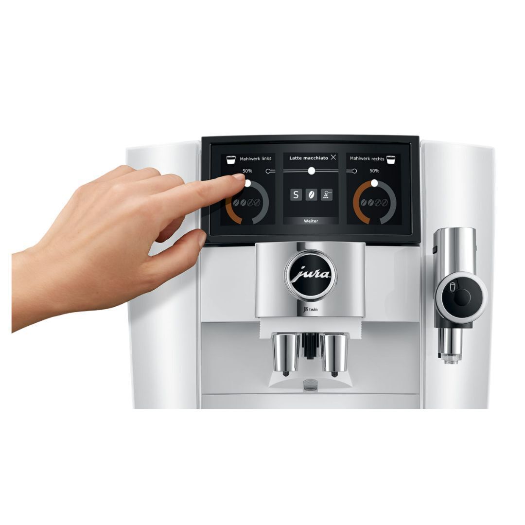 Jura J8 twin Diamond White Automatic Coffee Machine