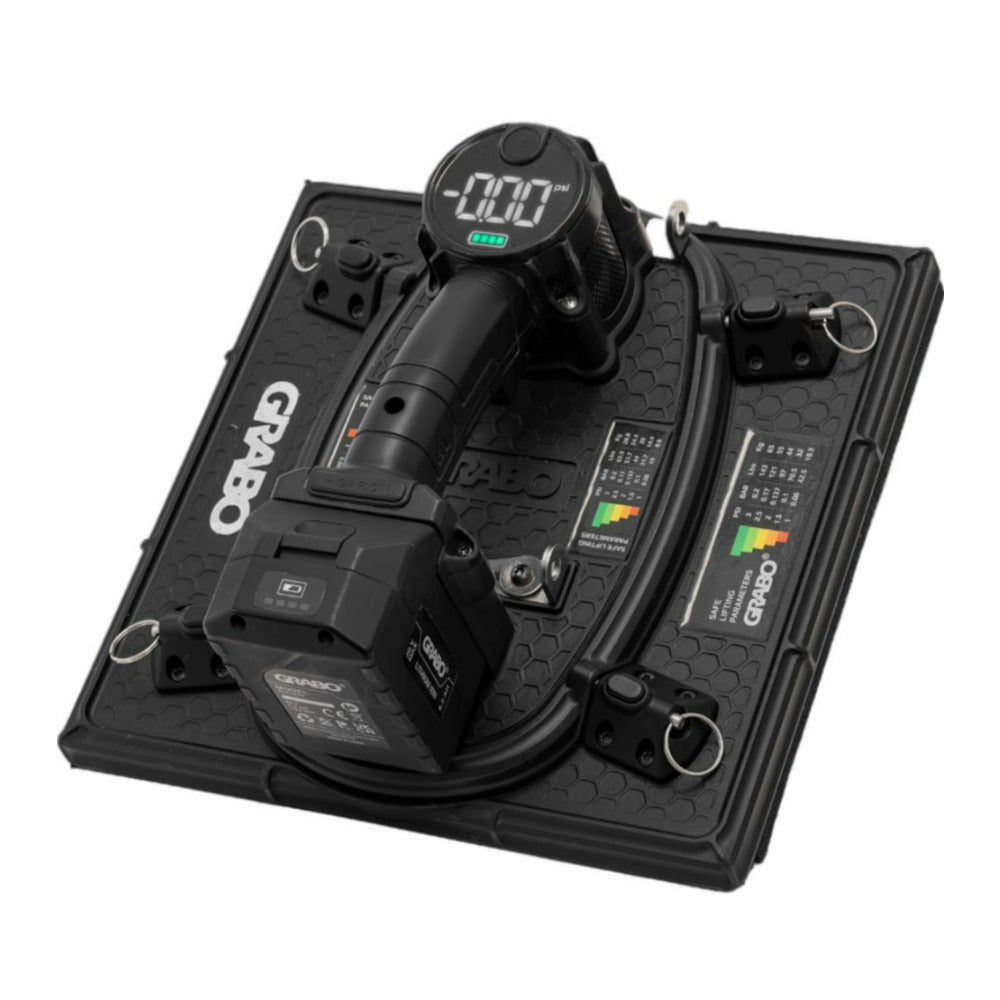 GRABO High Flow Black Suction Tool Kit with Suction Plate and LED Display