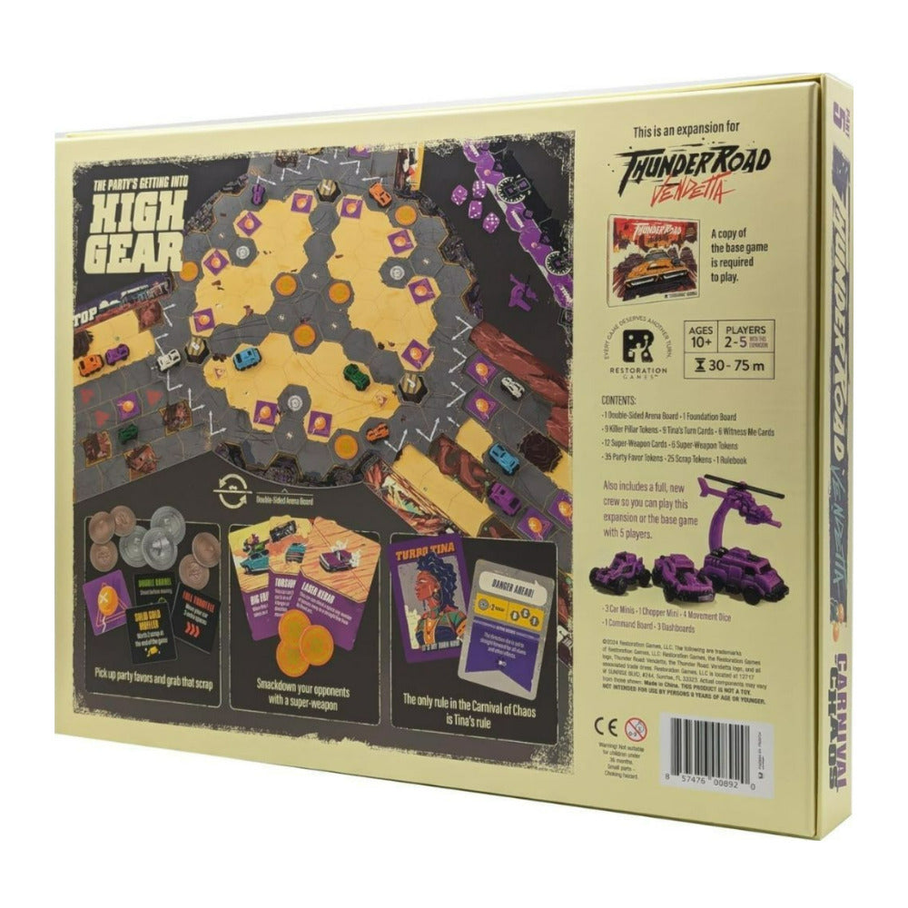 Restoration Games Thunder Road Carnival of Chaos Expansion for 2 to 5 Players