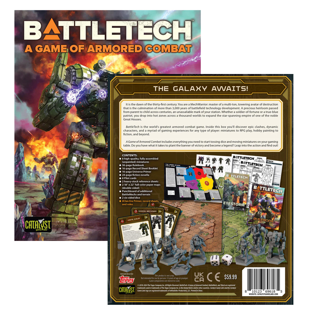 BattleTech 40th Anniversary Set with Mercenaries Box, and Art Starter Kit