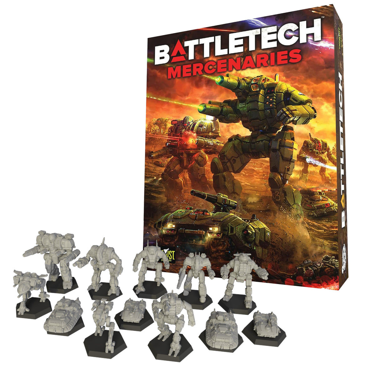 BattleTech 40th Anniversary Set with Mercenaries Box, and Art Starter Kit