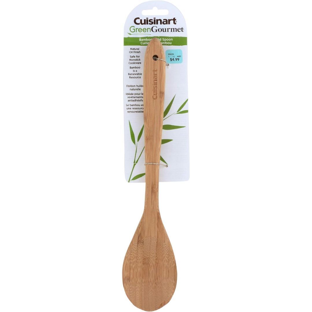 Cuisinart GreenGourmet Bamboo Solid Spoon with Warm Natural Oil Finish