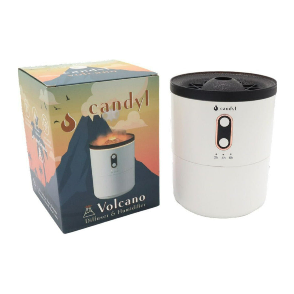 Candyl Volcano White Diffuser and Humidifier with Fire and Ice Modes