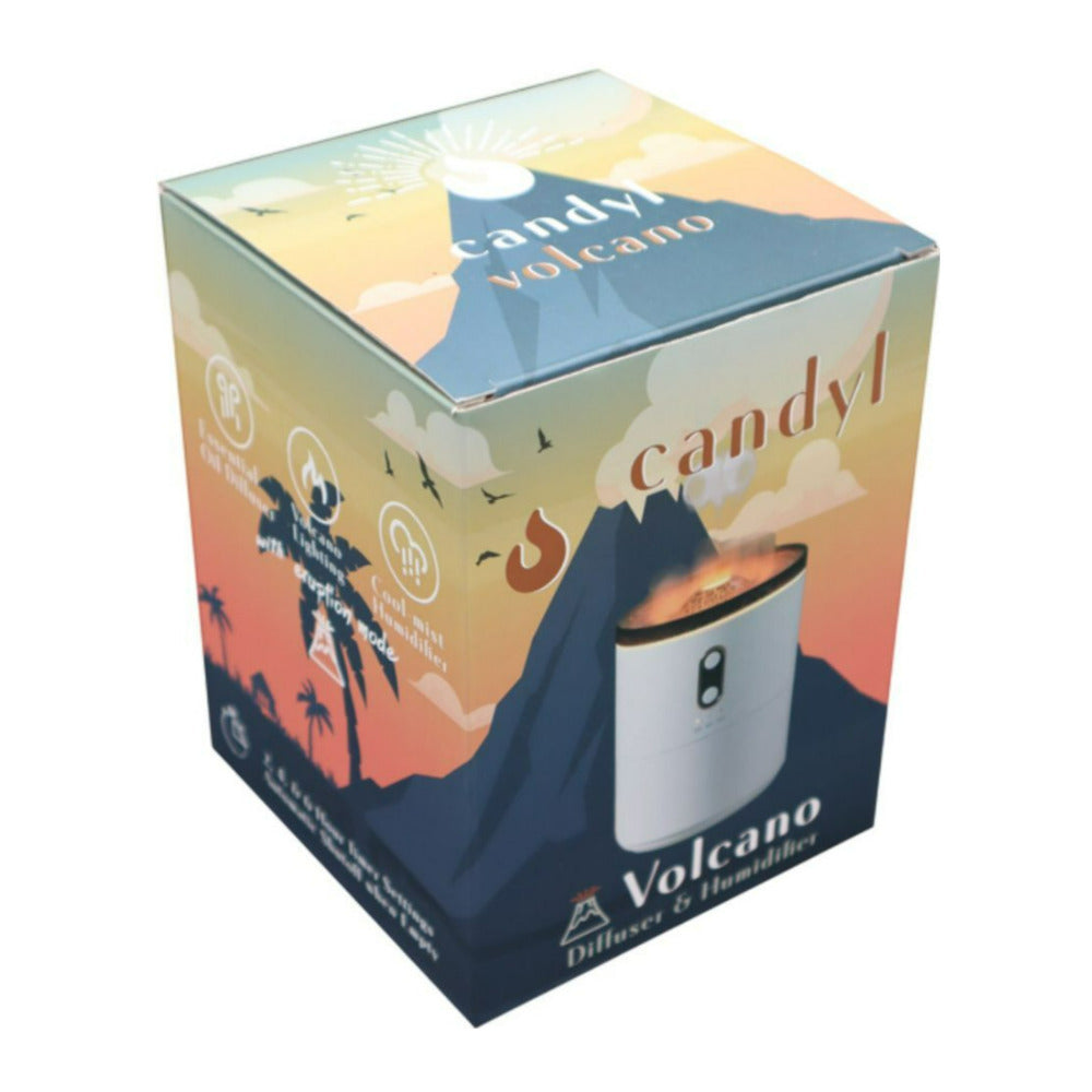 Candyl Volcano White Diffuser and Humidifier with Fire and Ice Modes