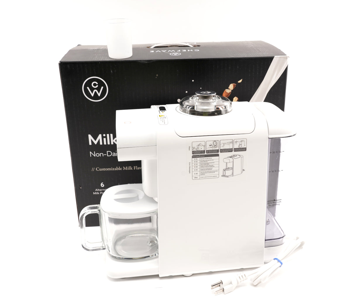 ChefWave Milkmade Non-Dairy Milk Maker with 6 Plant-Based Programs, Auto Clean (Open Box)