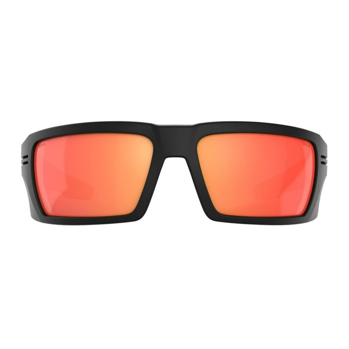 SPY Optic Rebar SE Matte Black and Happy Boost Polar Orange Mirror Sunglasses