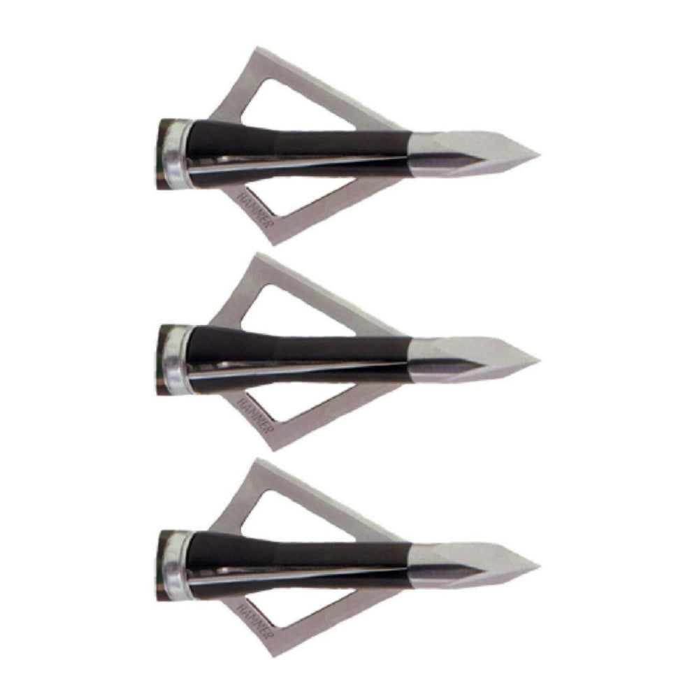 Wasp Hammer SST 100 Grain Broadhead Arrow with Rockwell 46C Steel Blade 3 Pack