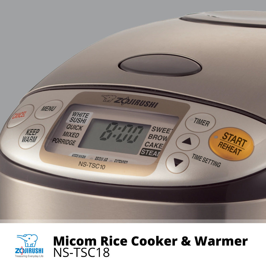 Zojirushi Micom Rice Cooker and Warmer (10-Cup) with Cookbook Bundle