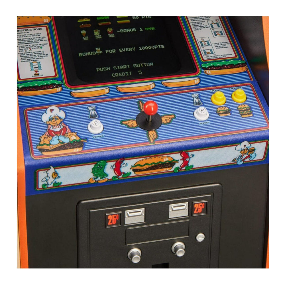Numskull Official Data East BurgerTime Quarter Size Wooden Arcade Cabinet