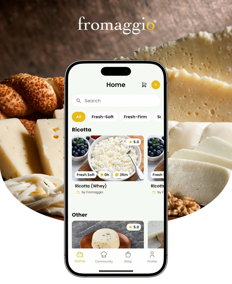 Fromaggio Smart Home Cheese Maker with App Control and Custom Recipes
