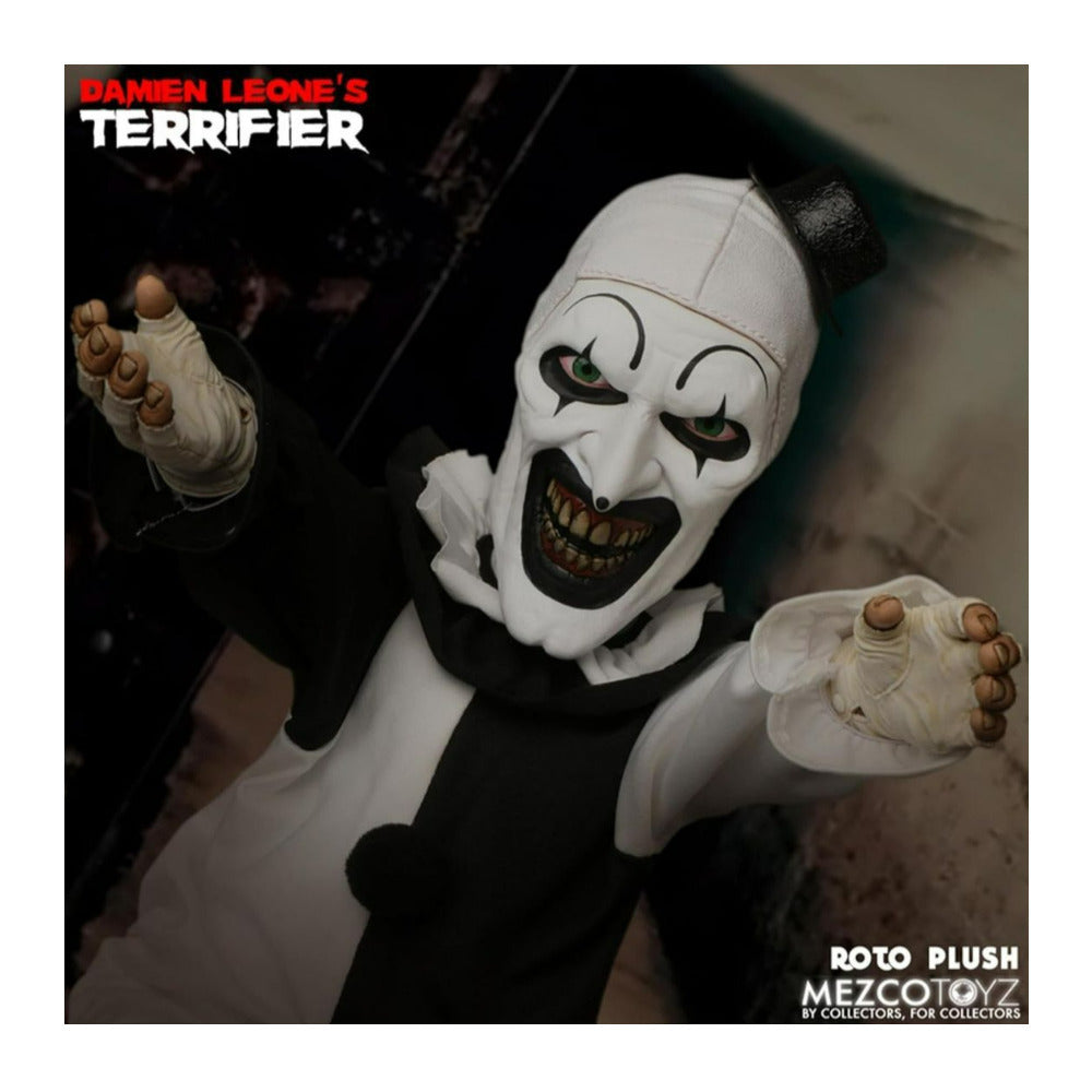 Mezco Terrifier Art The Clown Roto Plush 18 Inch Soft Doll