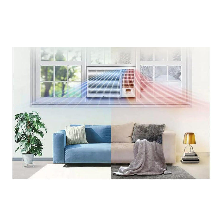 LG LW1223HR 12200 BTU White Window Air Conditioner with 570 Sq Ft Coverage