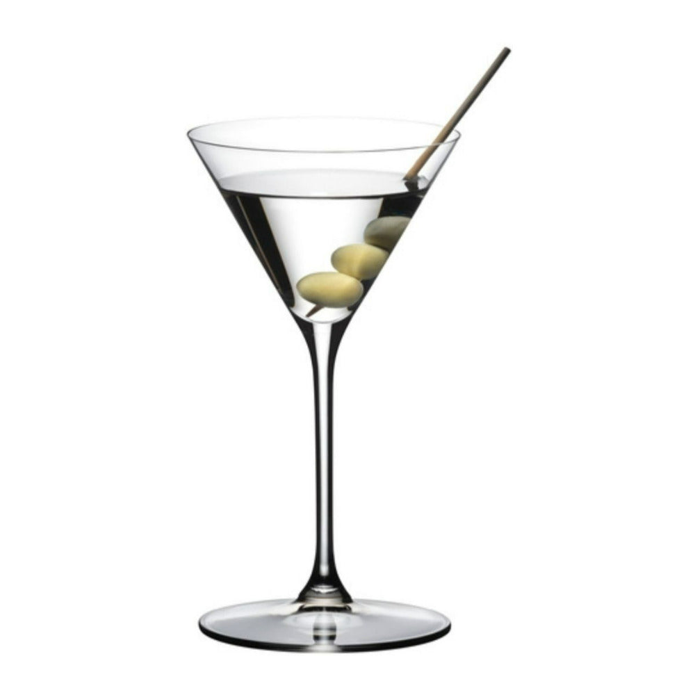 RIEDEL Grape Martini and Cocktail Diamond Shaped 2 Pack Crystal Clear Glass
