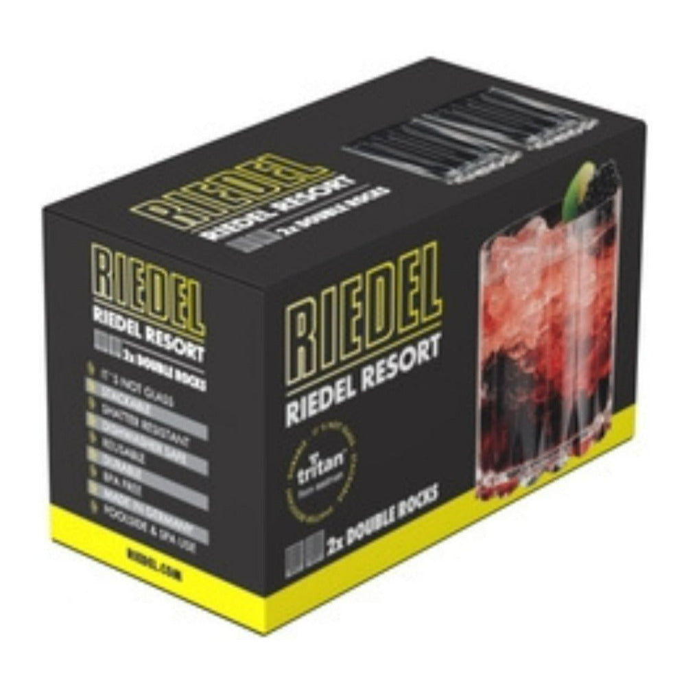 RIEDEL Dishwasher Safe 2 Pack Clear Resort Retail Double Rocks Tumbler
