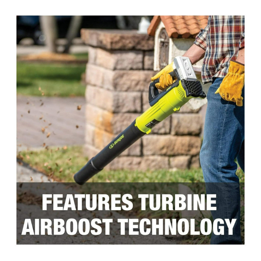 Sun Joe 24V TB LTE 24 Volt Cordless Compact Turbine Jet Blower with 350W Motor