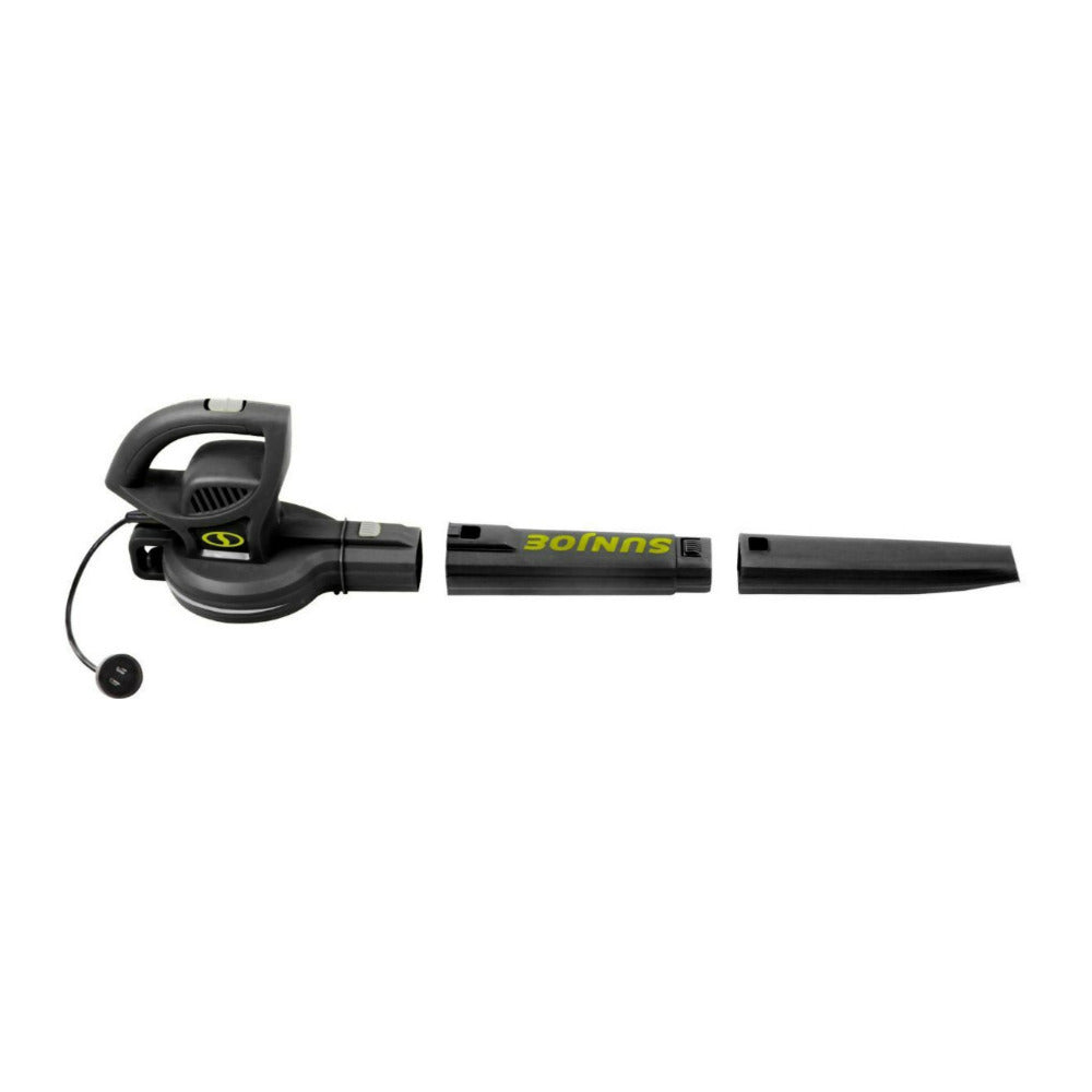 Sun Joe SBJ597E Black Electric Leaf Blower with Lightweight and Portable Body