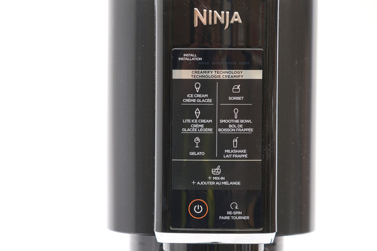 Ninja CREAMi Ice Cream, Sorbet, Milkshake Maker + 4 CREAMi Pints, Black (Used)