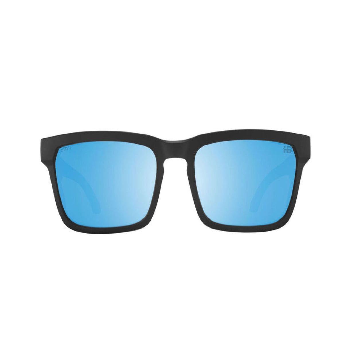 Spy Helm Tech Sunglasses Matte Black - Happy Boost Bronze Polar Ice Blue Mirror