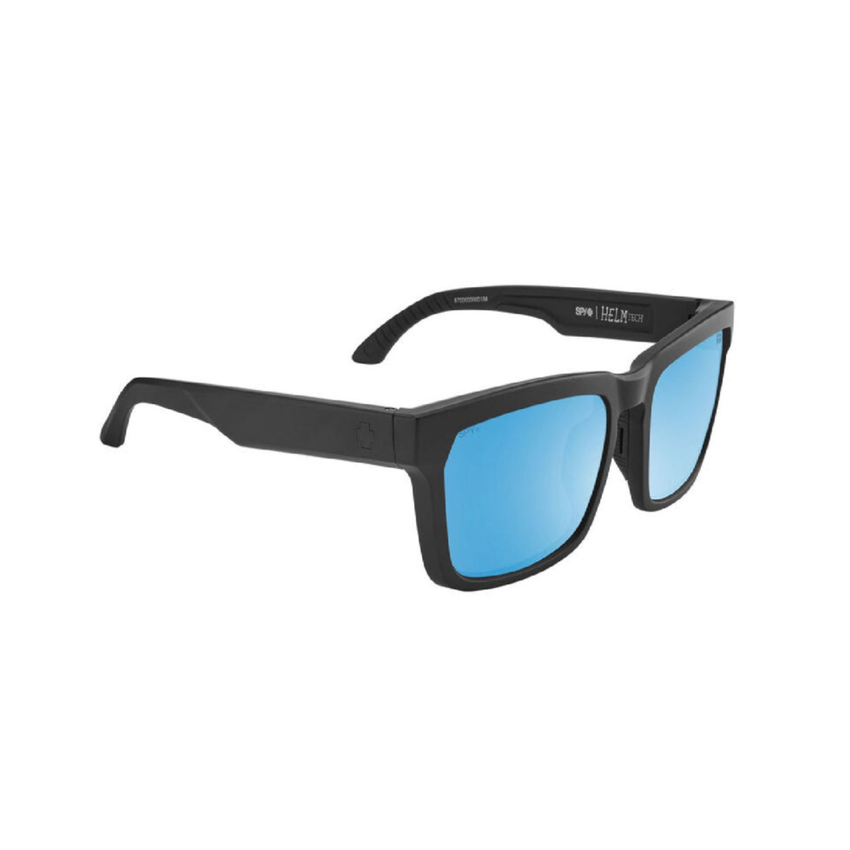 Spy Helm Tech Sunglasses Matte Black - Happy Boost Bronze Polar Ice Blue Mirror