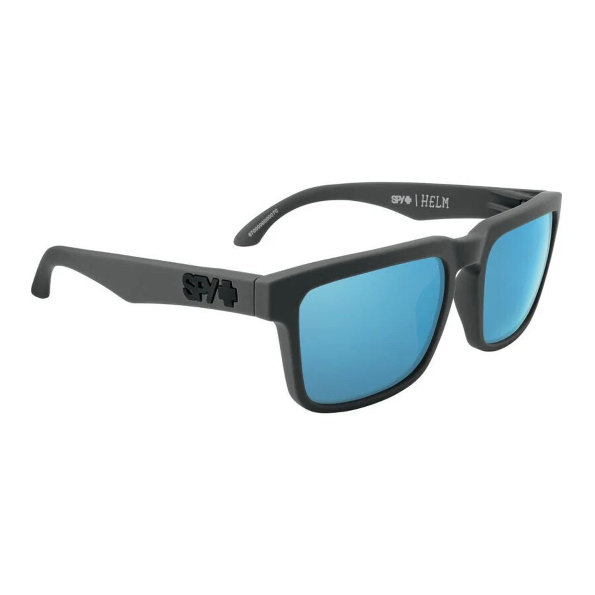 SPY Helm Happy Gray Green Polar with Light Blue Spectra Mirror Lens Sunglasses