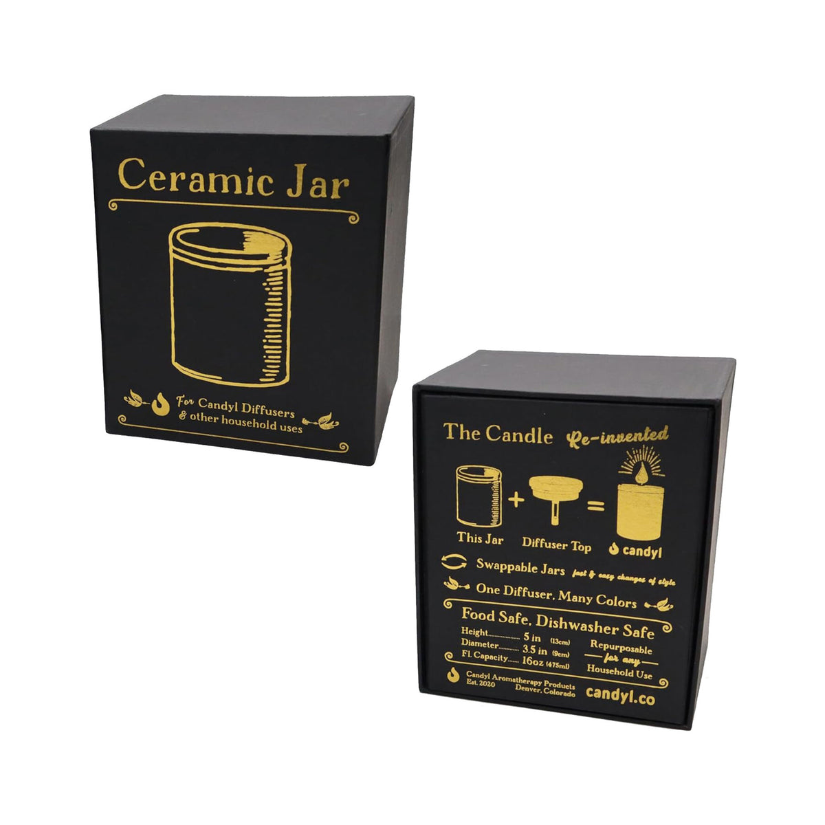 Candyl Ceramic Diffuser (Matte White Jar with Light Wood Top)