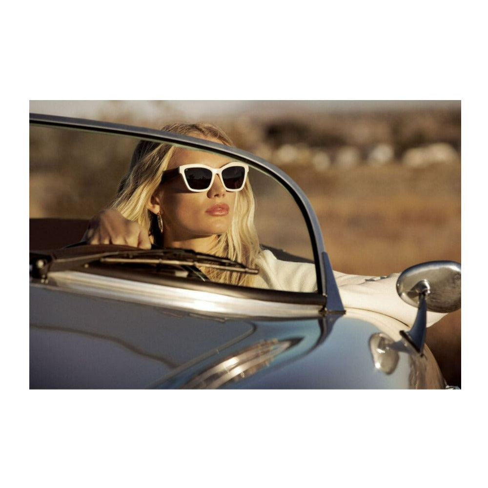 Serengeti Rolla Rectangular Sunglasses with Saturn Polarized Drivers Cat Lens