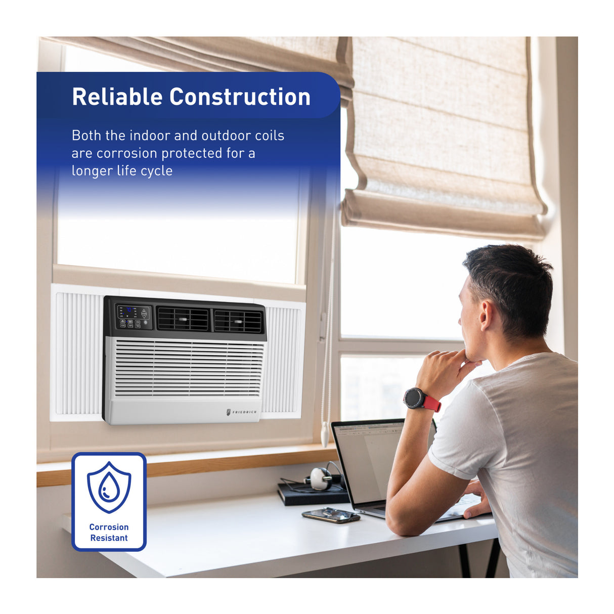 Chill Premier Smart Air Conditioner Window Unit, WiFi Mobile Control 12,000 BTU