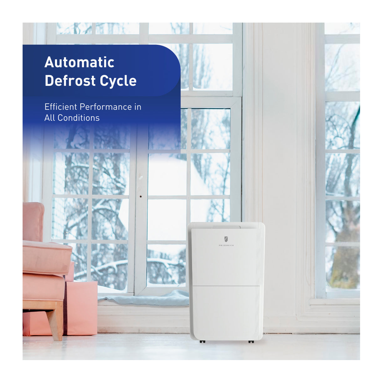 Friedrich D50B1B Dehumidifier with 15-Feet Built-in Drain Pump