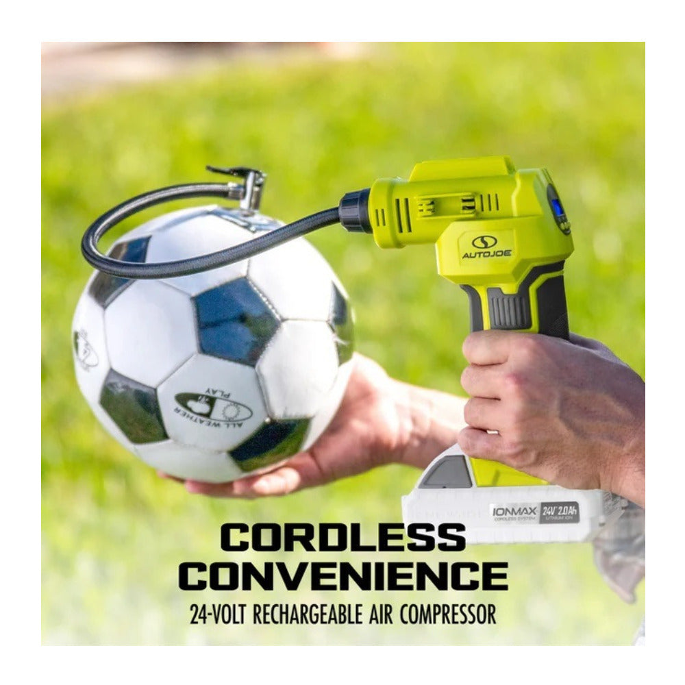 Sun Joe Auto Joe 24V AJC LTE 24 V IONMAX Cordless Portable Air Compressor Kit