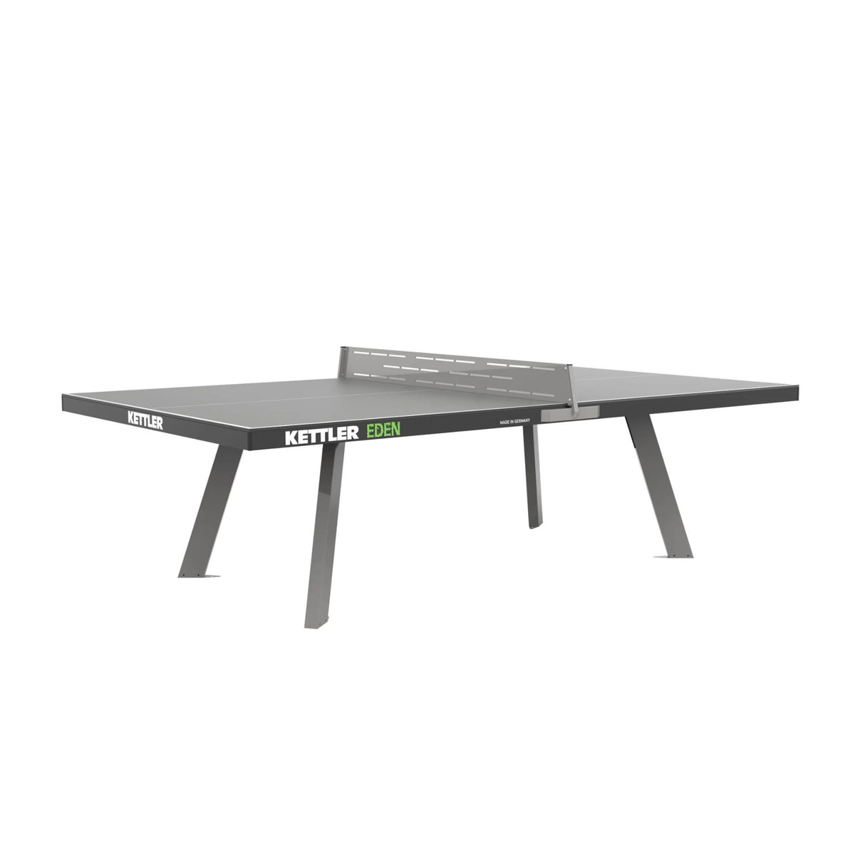 Kettler Eden Outdoor Stationary Table Tennis with Anchor Ready Feet (Gray)