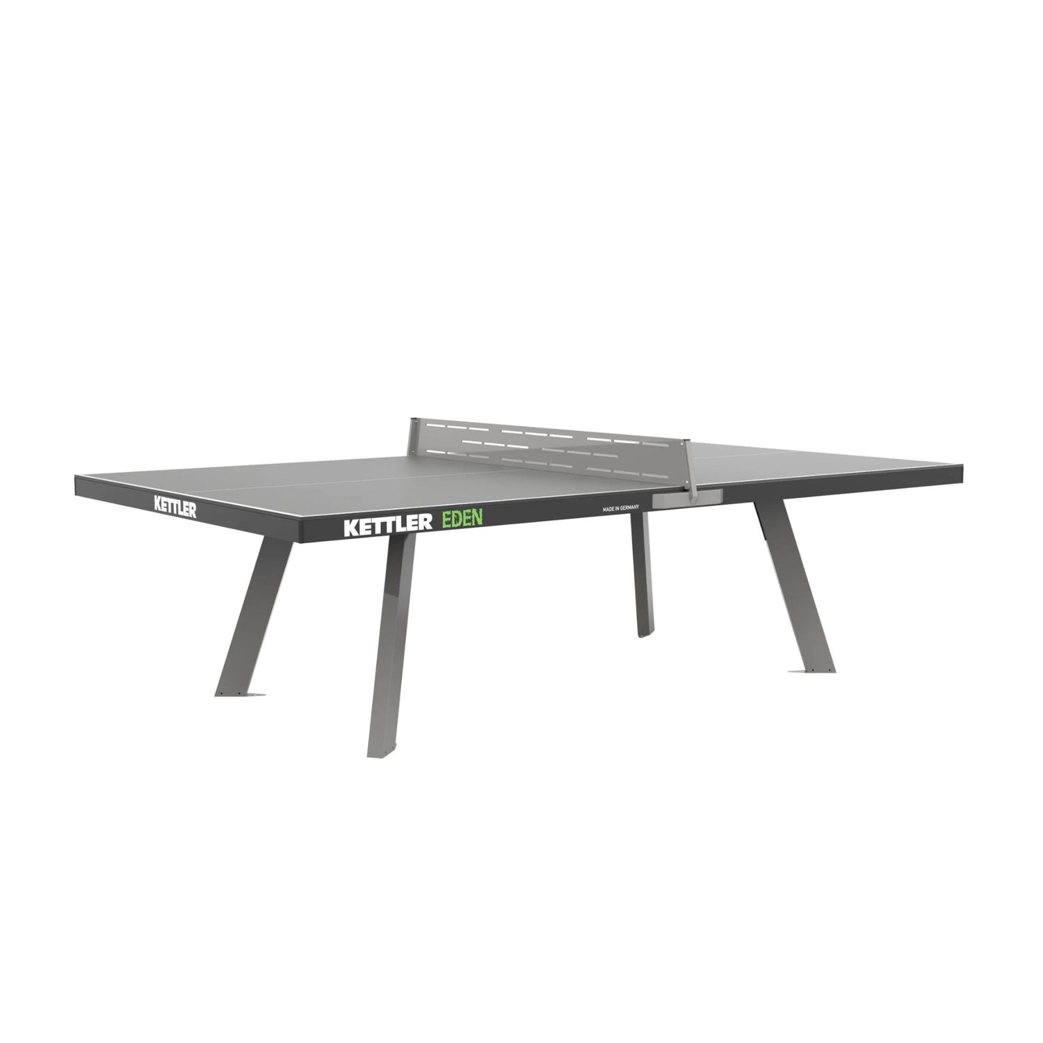 Kettler Eden Outdoor Stationary Table Tennis with Anchor Ready Feet (Gray)