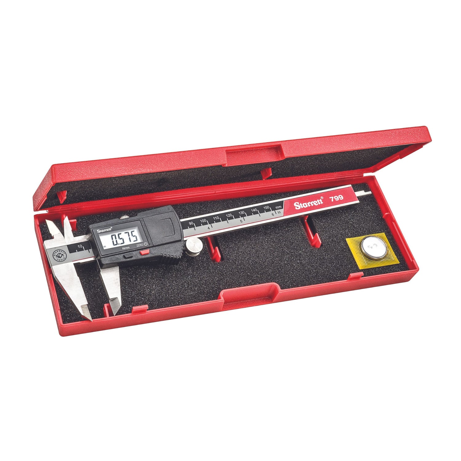 Starrett EC799A-6/150 Electronic Caliper 0-6 Inch Range .0005 Inch Resolution