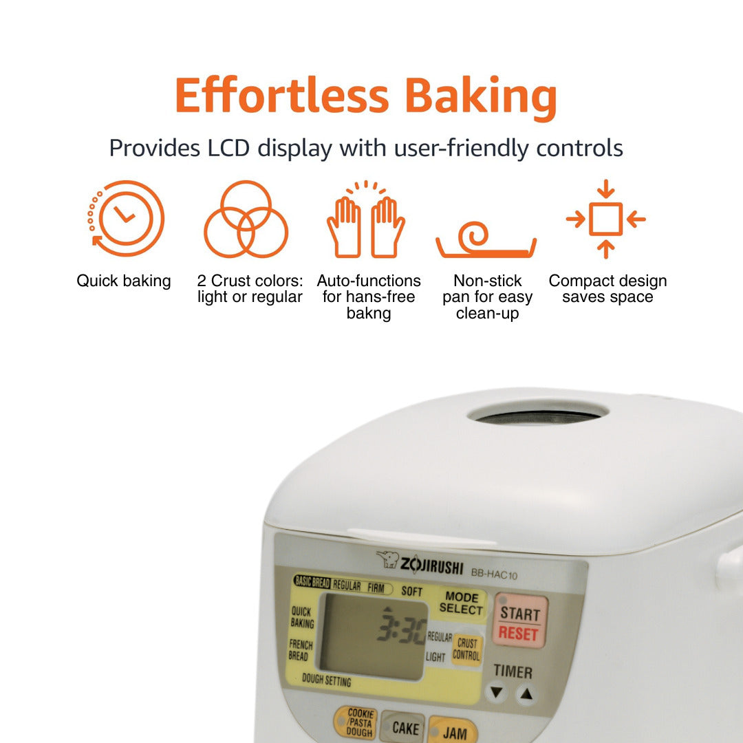 Zojirushi BB-HAC10 1-Pound-Loaf Programmable Breadmaker Gluten-Free Bundle