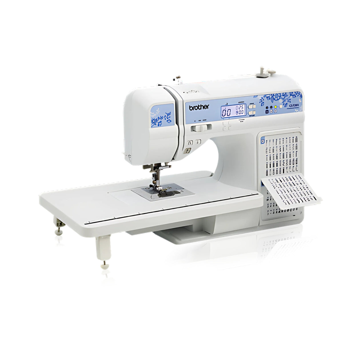 Brother CS7205 Computerized Sewing Machine with Wide Table and Stabilizer Roll