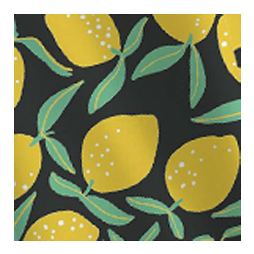 June Clever Farmer's Market Collection, Fabric Napkins for Dining 17X17in (Easy Peasy Lemon Squeezy) (4 Napkins)